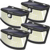 Picture of Aootek New Solar Motion Sensor Lights 120 LEDs with Lights Reflector,270° Wide Angle, IP65 Waterproof, Step Lights for Front Door, Yard, Garage, Deck (4-Pack)