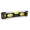 Picture of Amazon Basics 9-inch Easy to Use Magnetic Torpedo Level and Ruler, with 180/90/45 Degree Bubbles, Black, Yellow
