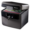 Picture of SentrySafe Black Fireproof and Waterproof Safe, File Folder and Document Box with Key Lock, Ex. 14.3 x 15.5 x 13.5 inches, HD4100
