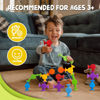 Picture of BUNMO Suction Bath Toys - Connect, Build, Create - No Mold Bath Toy - Hours of Fun & Creativity - Fine Motor Skills - Stimulating & Addictive Sensory Toy - Non-Mouthable Toy 3+ - Textured 10 Pack