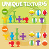 Picture of BUNMO Suction Bath Toys - Connect, Build, Create - No Mold Bath Toy - Hours of Fun & Creativity - Fine Motor Skills - Stimulating & Addictive Sensory Toy - Non-Mouthable Toy 3+ - Textured 10 Pack
