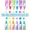 Picture of Tub Works® Smooth™ Bath Crayons Bath Toy, 12 Pack | Nontoxic, Washable Bath Crayons for Toddlers & Kids | Unique Formula Draws Smoothly & Vividly on Wet & Dry Tub Walls | Hexagon Grip Bathtub Crayons