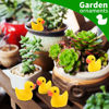 Picture of 100 Pcs Mini Resin Ducks Bulk Tiny Ducks Set for Potted Miniature Decoration Garden Dollhouse Cake Decoration DIY Slime Kit Craft Charms Party Toys