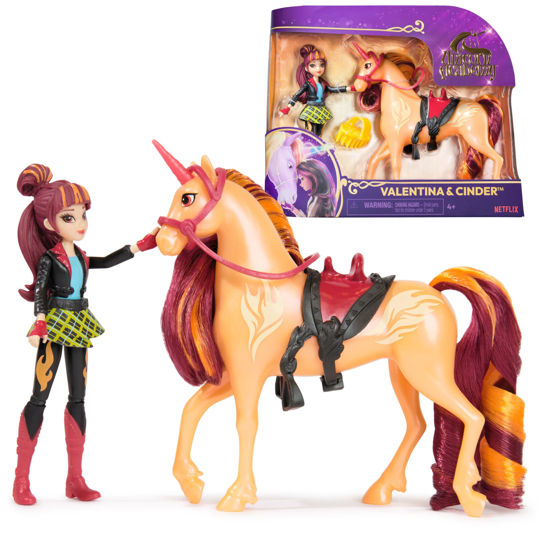 Picture of Unicorn Academy, Valentina & Cinder with 2 Accessories & Hair Tool, Dolls & Unicorn Toys for Girls Ages 4 and up