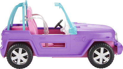 Picture of Barbie Toy Car, Doll-Sized SUV, Purple Off-Road Vehicle with 2 Pink Seats & Treaded, Rolling Wheels