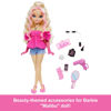 Picture of Barbie Dream Besties Playset, Malibu” Posable Fashion Doll with Wavy Blonde Hair, 11 Makeup & Hair-Themed Accessories