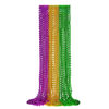 Picture of EOBOH 12PCS Mardi Gras Beads, Green Purple Gold Mardi Gras Metallic Beads Costumes Necklaces Bulk, Mardi Gras Beads Necklace Costumes Accessory Sets for Parade Throws Party Decorations Favor Supplies