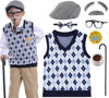 Picture of ZeroShop Old Man Costume for Kids Boy, 100 Days of School Grandpa 100th Day Old Person Dress Up,6
