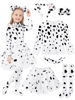 Picture of FancyFun 100 Days of School Dalmatian Costume Kids, Girl Costume Cotton Dalmatians Dog Outfit T-Shirt Tutu with Accessories Black and White