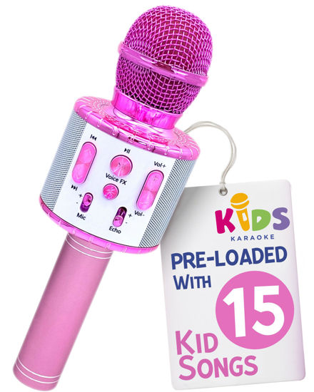 Picture of Move2Play, Kids Karaoke Microphone | Includes Pre-Loaded Songs & Bluetooth | Birthday & Valentines Day Gift | Toy for All Ages 2, 3, 4, 5, 6+ Year Old Girls, Boys & Toddlers