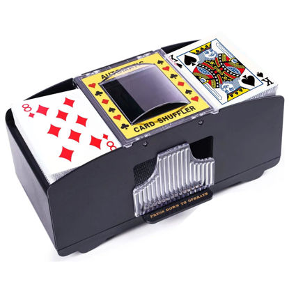 Picture of Rareidel Automatic Card Shuffler 2 Deck, Battery Operated Card Dealer Machine, Electric Casino Card Shuffler for UNO, Blackjack, Texas Hold'em, Home Card Games