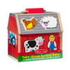 Picture of Melissa & Doug Wooden Take-Along Barn Toy with Flip-Up Roof and Handle, 10 Farm Play Pieces, Shape Sorting And Stacking Learning Toys For Toddlers And Kids Ages 2+