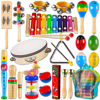 Picture of LOOIKOOS Toddler Musical Instruments,Wooden Percussion Instruments Toy for Kids Baby Preschool Educational Musical Toys Set for Boys and Girls with Storage Bag
