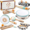 Picture of Baby Musical Instruments - Montessori Musical Toys for Toddlers 1-3, Wooden Percussion Instruments Set, Neutral Colors Modern Boho Music Toys for 1 Year Old, Kids Preschool Educational Birthday Gifts