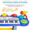 Picture of Best Choice Products 37-Key Kids Electronic Musical Instrument Piano Learning Toy Keyboard w/Multiple Sounds, Lights, Microphone, Stool - Blue