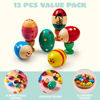 Picture of JOYIN 12 Packs 1.9''*2.7" Wooden Egg Shakers Maracas Percussion Musical for Party Favors, Classroom Prize Supplies, Musical Instrument, Basket Stuffers Fillers, Easter Hunt