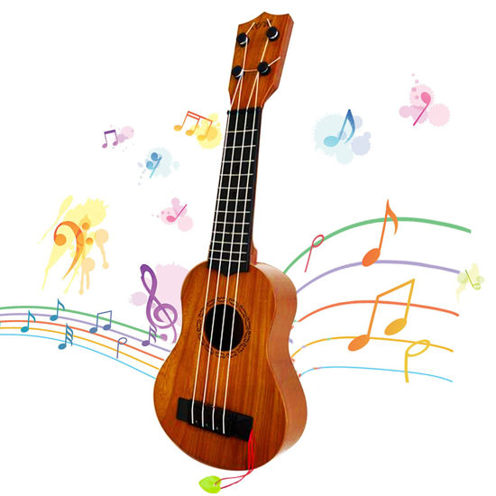 Picture of Kids Toy Ukulele Guitar,Classical 17inch 4 String Mini Children Guitar with Pick,Educational Musical Instrument Toy for Toddlers and Preschoolers