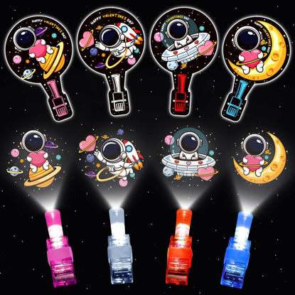Picture of 28 Pack LED Finger Lights Valentines Day Gifts for Kids Classroom Valentines Day Cards for Kids School, Valentines for Kids Class Valentines Exchange Cards Party Favors Toys Classroom Valentines Gifts