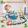 Picture of Zeoddler Toys for Toddlers, 11 Magnetic Wooden Animals Train Set, Montessori Toys for Toddlers, Preschool Learning Activities for Kids, Birthday Gifts for Boys, Girls