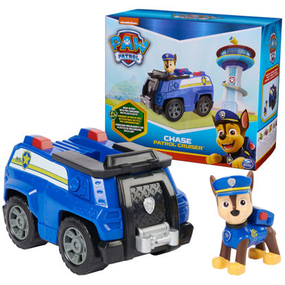 Picture of Paw Patrol, Chase’s Patrol Cruiser, Toy Car with Collectible Action Figure, Sustainably Minded Kids Toys for Boys & Girls Ages 3 and Up