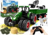 Picture of Uarzt Remote Control Tractor Toy, Kids RC Tractor Set & Truck and Trailer Front Loader - Metal Car Head/8 Wheel/Light, Toddlers Farm Vehicle Toys for 3 4 5 6 7 8 9 Year Old Boys Girls Birthday Gift