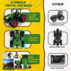 Picture of Uarzt Remote Control Tractor Toy, Kids RC Tractor Set & Truck and Trailer Front Loader - Metal Car Head/8 Wheel/Light, Toddlers Farm Vehicle Toys for 3 4 5 6 7 8 9 Year Old Boys Girls Birthday Gift