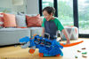 Picture of Hot Wheels City Toy Car Track Set, Ultimate T-Rex Transporter, Dinosaur Hauler for 20+ Vehicles, Semi Transforms into Dino with Lights & Sounds