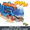 Picture of Hot Wheels City Toy Car Track Set, Ultimate T-Rex Transporter, Dinosaur Hauler for 20+ Vehicles, Semi Transforms into Dino with Lights & Sounds