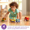 Picture of Melissa & Doug K's Kids Pull-Back Vehicle Set - Soft Baby Toy Set With 4 Cars and Trucks and Carrying Case Pull Back Cars, Soft Vehicles Toys For Babies And Toddlers