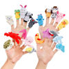 Picture of Oiuros 20pcs Different Cartoon Animal Finger Puppets Soft Velvet Dolls Props Toys Easter Basket Stuffers