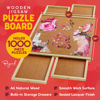 Picture of 1000 Piece Wooden Jigsaw Puzzle Board - 4 Drawers, Rotating Puzzle Table | 30” X 22” Jigsaw Puzzle Table | Puzzle Cover Included - Portable Puzzle Tables for Adults and Kids by Beyond Innoventions