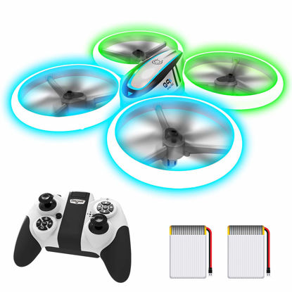 Picture of Q9s Drones for Kids,RC Drone with Altitude Hold and Headless Mode,Quadcopter with Blue&Green Light,Propeller Full Protect,2 Batteries and Remote Control,Easy to fly Kids Gifts Toys for Boys and Girls