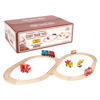 Picture of Wooden Train Track 52 Piece Set-18 Feet Of Track Expansion - 5 Distinct Pieces - 100% Compatible with All Major Brands Including Thomas Wooden Railway System: Screen Free Christmas Gift For Toddlers