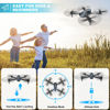 Picture of Drone with 1080P Camera for Beginners and Kids, Foldable Remote Control Quadcopter with Voice Control, Gestures Selfie, Altitude Hold, One Key Start, 3D Flips, 2 Batteries, Toy for Boys Girls