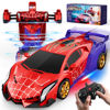 Picture of Spider Transform RC Cars Toys with Eye & Underbody Lights, 2.4GHz Remote Control Car One-Button Deformation, Fast 360°Rotation Robot Toys Birthday Gifts for 3 4 5 6 7 8 9 10 Year Old Boys Age 4-7 8-12