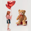 Picture of HollyHOME Big Teddy Bear Stuffed Animal Large Bear Plush with Red Heart for Girlfriend and Kids Valentine's Day 36 inch Tan
