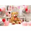 Picture of HollyHOME Big Teddy Bear Stuffed Animal Large Bear Plush with Red Heart for Girlfriend and Kids Valentine's Day 36 inch Tan