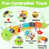 Picture of Baby Sensory Toy 0-6 Month Music Animal Stuffed Plush Caterpillar Toy for Infant 0-3-6 Month Tummy Time with Baby Mirror Crinkle Rattle for 6-12 Month Texture Toy for Newborn Boys Girls Birthday Gifts