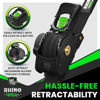 Picture of Rhino USA Retractable Ratchet Straps (4-Pack) - 1 Inch x 10 Feet (1,209lb Break Strength) - Heavy Duty Auto Self Retracting Tie Down Straps for Truck, Cargo Trailer, Motorcycle, Rad & More - Black