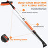 Picture of AstroAI 47.2" Ice Scrapers for Car Windshieldand Extendable Snow Brush with Foam Grip and 360° Pivoting Brush Head for Christmas Car Auto Truck SUV(Orange)