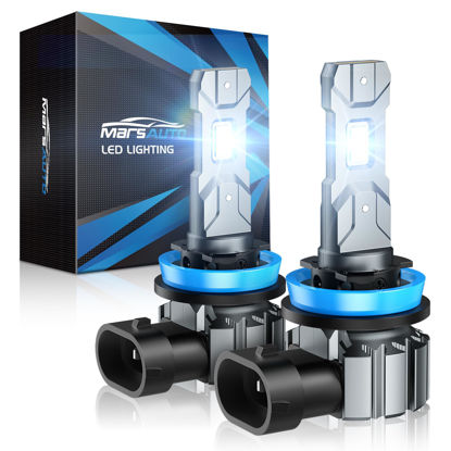 Picture of Marsauto M1S H11/H8/H9 Bulbs or H11 Fog Bulb 24000LM Super Bright, Real 1:1 Design H11 Fog Light Bulbs, No Fan No Noise H9 Fog Bulb, 6000K Cool White H8 Bulbs, 3min Plug and Play, IP68, Pack of 2