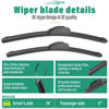 Picture of 24" 17" 12" Windshield Wiper Blades Replacement for Toyota RAV4 2006 2007 2008 2009 2010 2011 2012 RAV 4 Premium All Weather Front Rear Wipers Set - OEM Quality (Pack of 3)