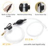 Picture of H-veenjor Gasoline Siphon Hose Pump, Hand Fuel Transfer Pump, High Flow Gas Siphon Pump for water Gasoline Oil Petrol Diesel, Manual Fuel Pump with 2 Premium PVC Hoses