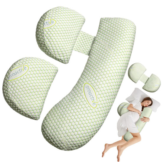 Picture of Oskeray Pregnancy Pillow, Maternity Pillow for Pregnant Women, Soft Maternity Pillow with Detachable & Adjustable Pillow Cover, HIPS Legs