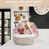 Picture of CHICVITA Gift Basket Empty to Fill, Woven Baskets for Storage, Small Cute Basket for Baby, Dog Basket, Decorative Basket with Gift Bags & Ribbon, 12"x 8"x 5", Brown