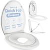 Picture of Quick Flip Elongated Toilet Seat with Built-In Potty & Splash Guard for Toddler Training, Slow Close - Jool Baby