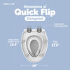 Picture of Quick Flip Elongated Toilet Seat with Built-In Potty & Splash Guard for Toddler Training, Slow Close - Jool Baby