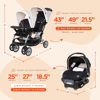 Picture of Baby Trend Infant and Toddler Double Stroller & Car Seat Combo, 2 Pc Set, Khaki