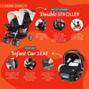 Picture of Baby Trend Infant and Toddler Double Stroller & Car Seat Combo, 2 Pc Set, Khaki