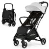 Picture of BABY JOY Lightweight Baby Stroller, Compact Travel Stroller for Airplane, Infant Toddler Stroller w/Adjustable Backrest & Canopy, Storage Basket, Self Standing Gravity Fold, Aluminium Frame (Gray)